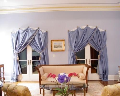 Несколько примеров, как повесить штору без карниза 05
