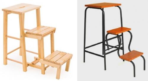 Табурет с трансформацией в лестницу – универсальный стул или два предмета в одном 04