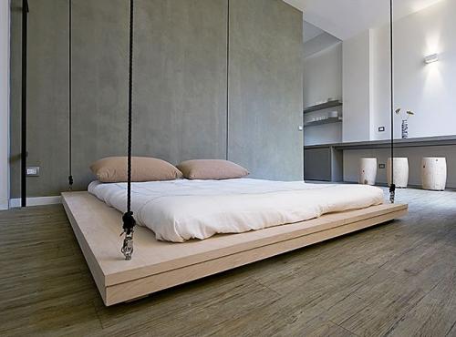 Подвесные кровати в интерьере 02