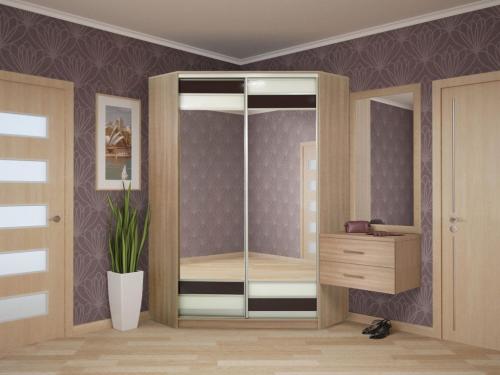 Угловые шкафы купе для гостинной. Преимущества и недостатки угловых шкафов-купе в гостиной