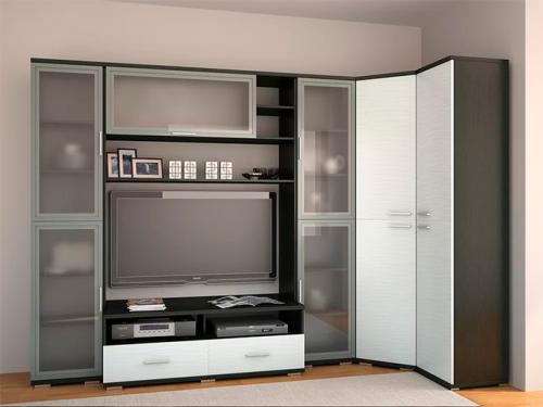 Шкаф купе в зал угловой. Угловой шкаф в гостиную — современные варианты