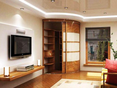 Дизайн зала с угловым шкафом. 40 идей углового шкафа-купе в гостиную