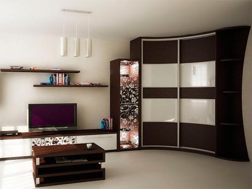 Шкаф купе в зал угловой. Угловой шкаф в гостиную — современные варианты