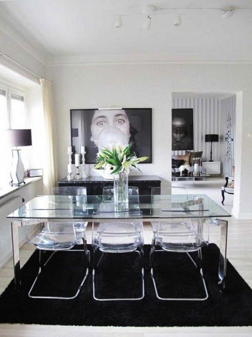 Прозрачная мебель в интерьере 02