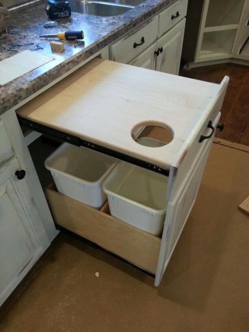 Выдвигающийся стол на кухне 😃 01