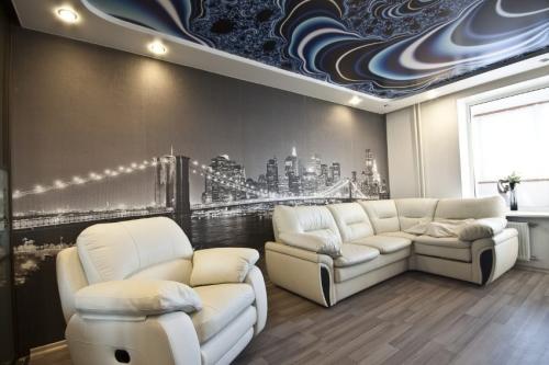 Двухуровневый натяжной потолок 04