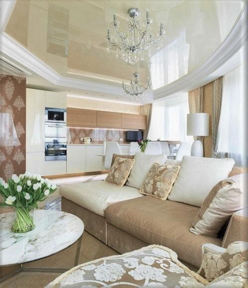 Двухуровневый натяжной потолок 06