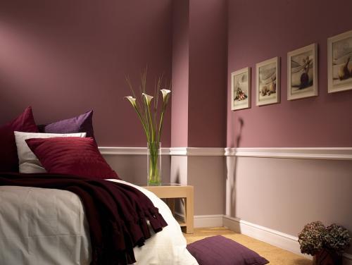 Отделка стен с покраской двумя цветами 02