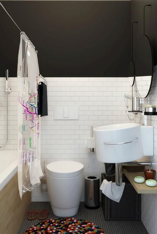 Дизайн квартиры в черном и белом цвете 05