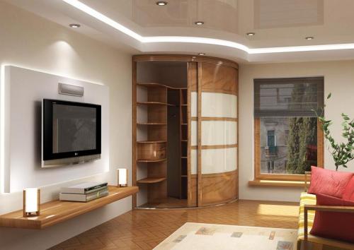 Угловой встроенный шкаф-купе 01