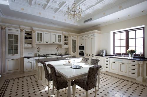 Планировка кухни в качестве столовой-гостиной 02