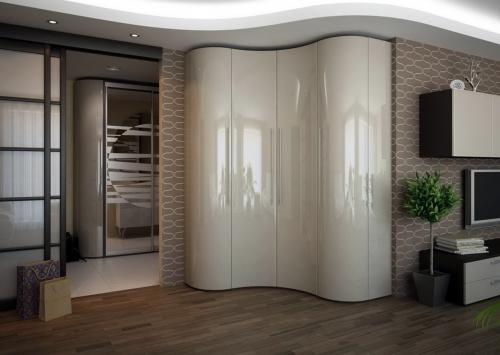 Угловой встроенный шкаф-купе 02