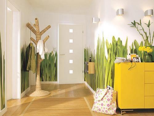 Яркие стены в прихожей 08