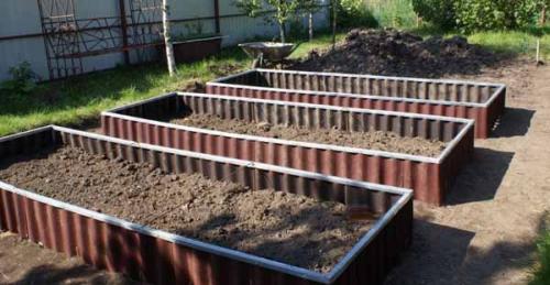 Как сделать Высокие грядки на даче своими руками. Ограждения для высоких грядок.