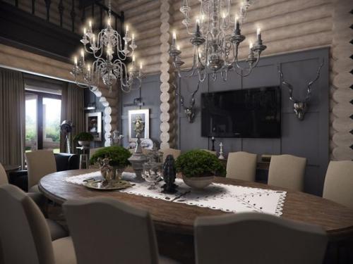 Современная избушка или бревенчатый интерьер 02