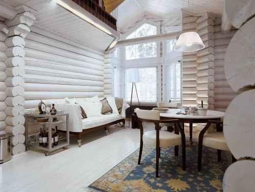 Современная избушка или бревенчатый интерьер 03