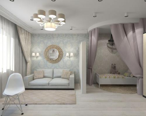 Зонирование шторами 02