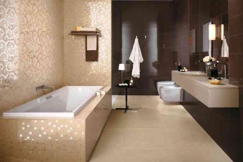 Белая плитка в сочетании с мозаикой. Как красиво сочетать плитку и мозаику в дизайне ванной комнаты