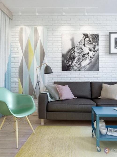 Отделка стены под кирпич. Гибкая 04