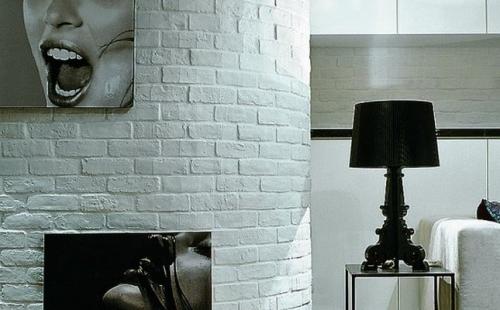 Отделка стены под кирпич. Гибкая 07