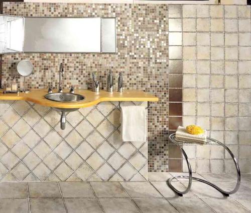 Белая плитка в сочетании с мозаикой. Как красиво сочетать плитку и мозаику в дизайне ванной комнаты
