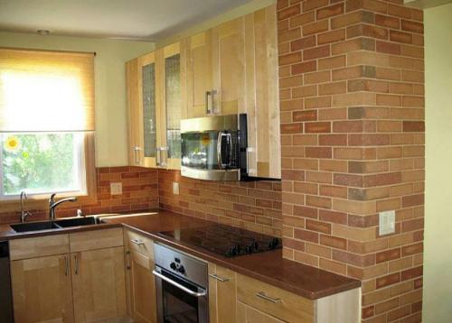 Отделка стены под кирпич. Гибкая 19