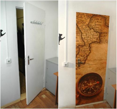 Обои шириной 80 см. Как правильно клеить обои на дверь?