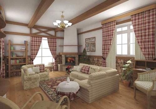 Шторы в русском стиле в деревенский дом. Шторы в стиле кантри