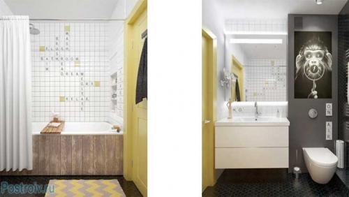 Интерьер однокомнатной квартиры 45 кв м. Холодные краски Скандинавии в мебели и декоре