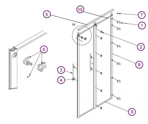 Складные двери для шкафа. Шкаф с распашными дверьми 07