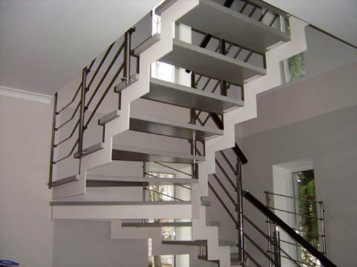 Косоур. Лестницы на косоурах прямые и с поворотом