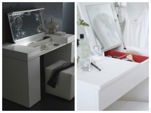 Встроенный в шкаф туалетный столик. Пять уникальных идей для маленькой комнаты