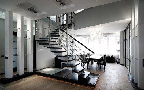 Косоур. Лестницы на косоурах прямые и с поворотом