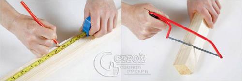 Ширма из брусков. Изготовление рам