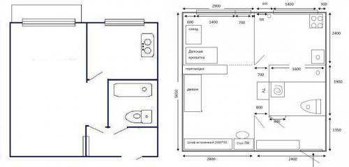 Ремонт брежневки 1 комнатной. Однокомнатная хрущевка: перепланировка