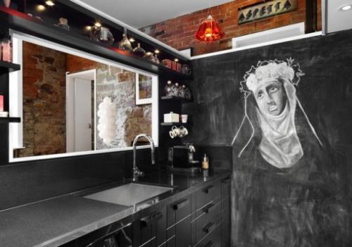 Грифельная стена на кухне. Как и где использовать