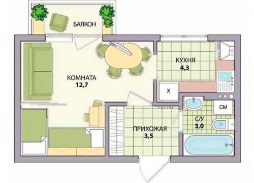Ремонт брежневки 1 комнатной. Однокомнатная хрущевка: перепланировка