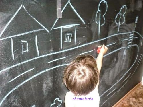 Грифельная стена на кухне. Как и где использовать 11 Грифельная стена на кухне. Как и где использовать 11