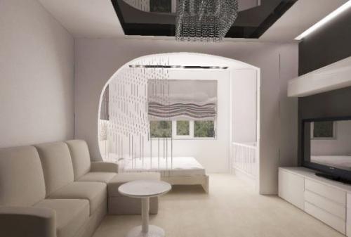 Идеи разделения комнаты на спальню и гостиную. Идея размещения и использования кровати в гостиной