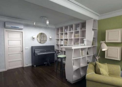 Как разделить комнату на две зоны спальню и гостиную. Виды перегородок