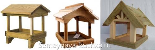 Необычная кормушка для птиц. 4 опорных столба.