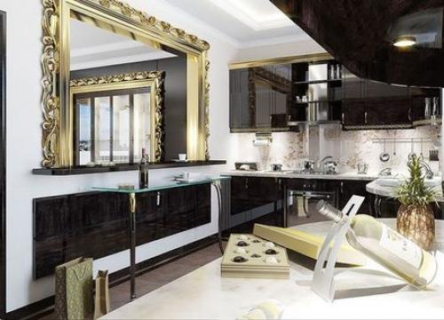 Зеркала в интерьере кухни. Размещаем зеркало на кухне над обеденным столом