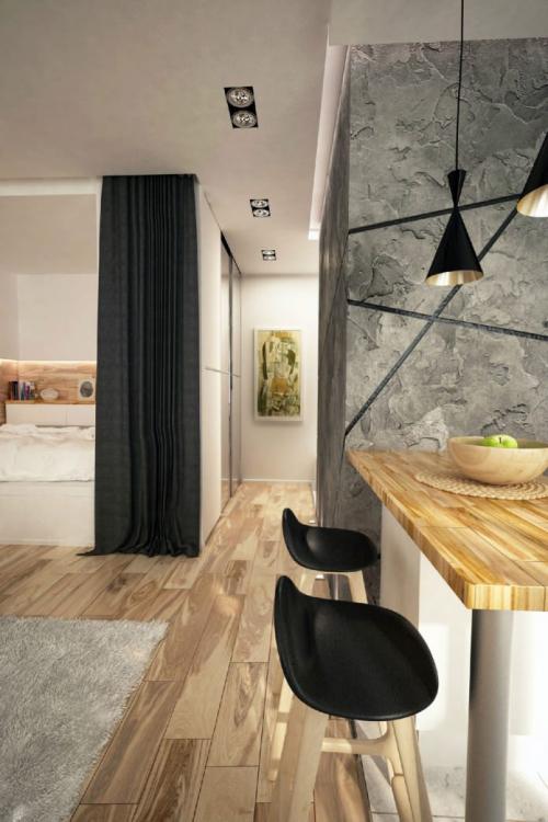 Кровать в студии. Как создать просторный интерьер в квартире-студии с полноценной спальней