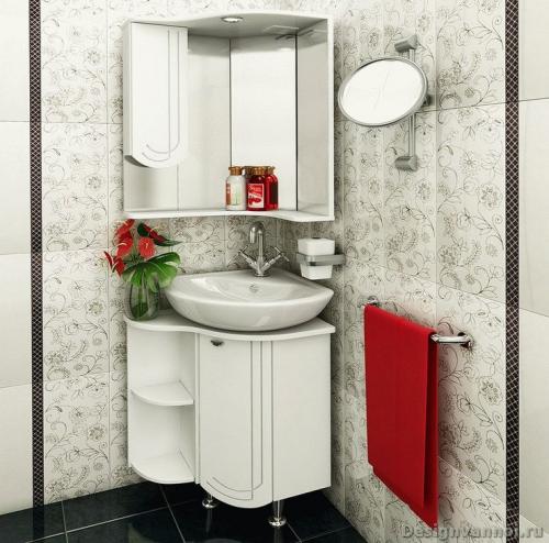 Угловые шкафчики для ванной комнаты. Виды предлагаемых вариантов