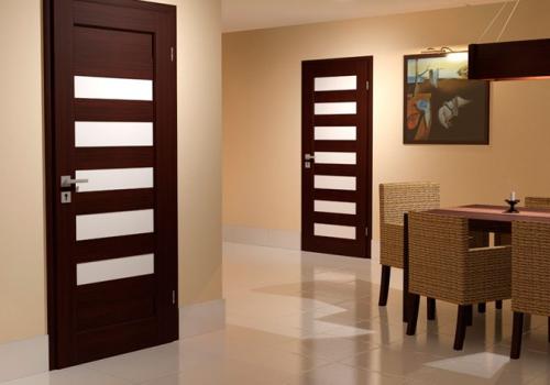 Темный пол темные двери. Сочетание темных дверей со светлым полом