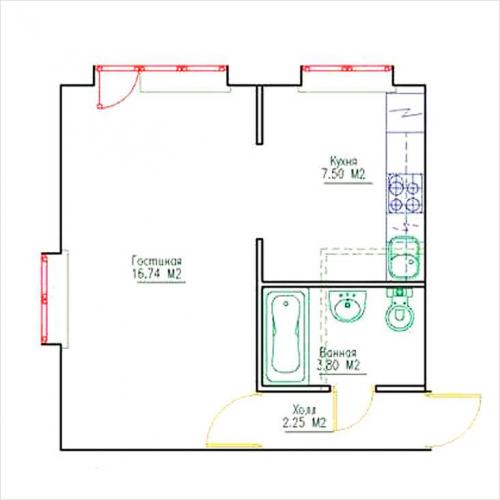Переделка 2 комнатной квартиры в 3 х комнатную. Двухкомнатная хрущевка: переделка 16