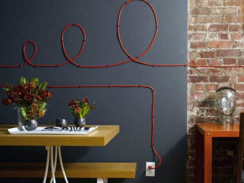 Как спрятать провода от телевизора на стене своими руками. Декорирование проводов