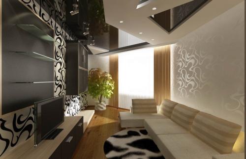 Дизайн гостиных комнат обычных квартир. Расположение мебели и бытовой техники