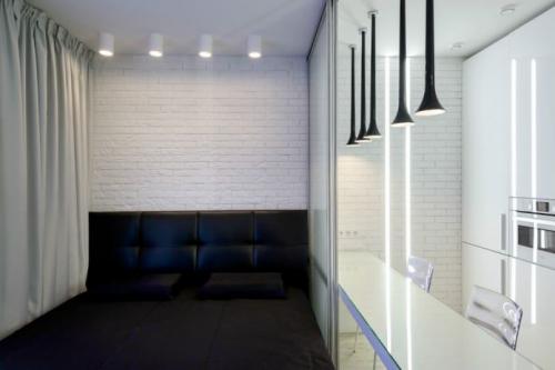 Комната и кухня в одном помещении. Планировка совмещенной кухни со столовой 07