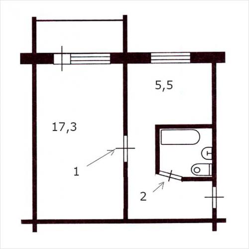 Переделка 2 комнатной квартиры в 3 х комнатную. Двухкомнатная хрущевка: переделка 14